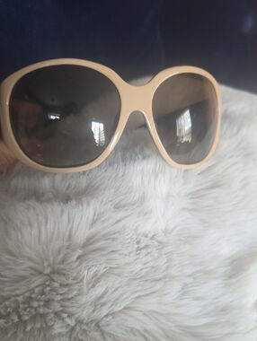 Versace Beige And Black 4149-b 787/13 Oversized Women's Sunglasses
